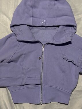 LILAC PURPLE LULULEMON ZIP UP CROP SCUBA JACKET